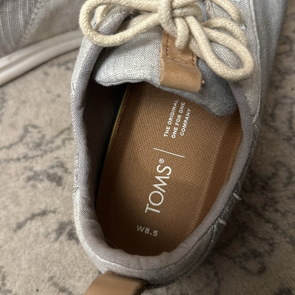 Toms Drizzle Gray Chambray Mix Cabrillo Sneakers - Main Image